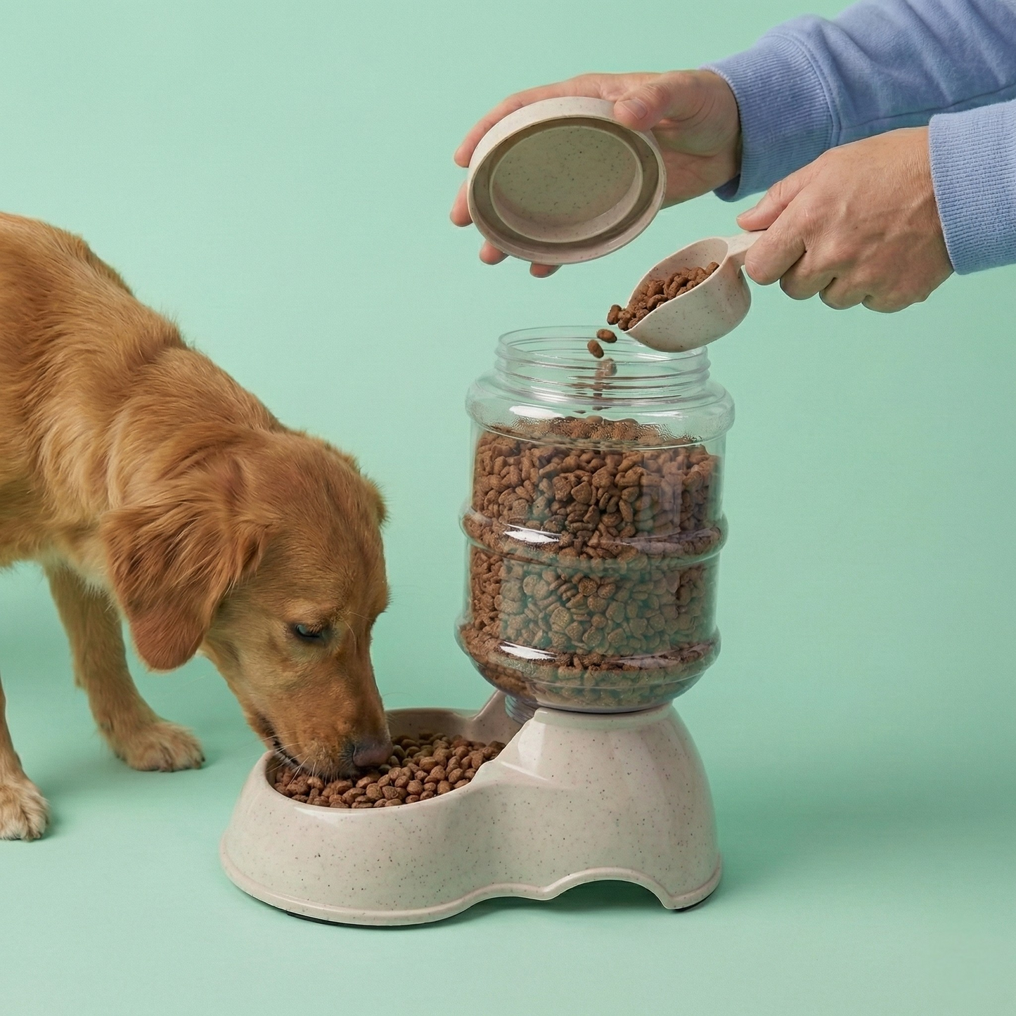 Pet Food Dispenser Large Capacity Self-Dispensing