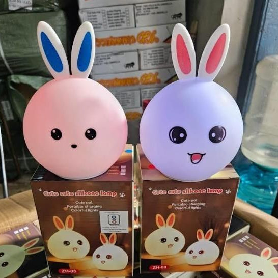 Silicone Open Eye Bunny Touch Lamp