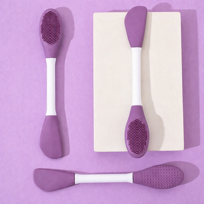 Double-Headed Silicone Mask Brush – Facial Cleansing & Mask Application Tool (1 Pc)
