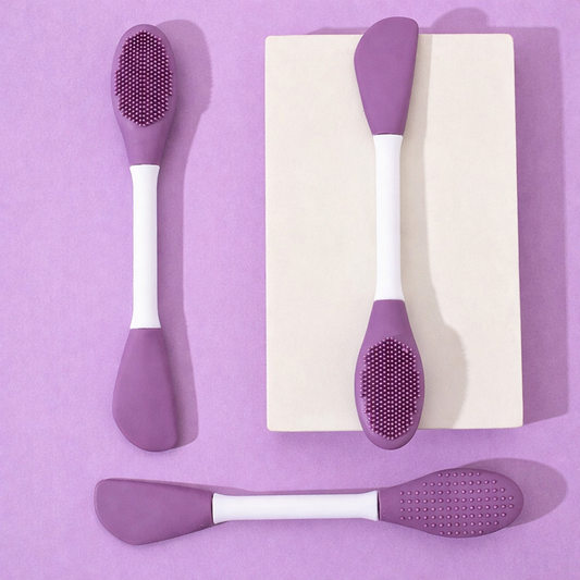 Double-Headed Silicone Mask Brush – Facial Cleansing & Mask Application Tool (1 Pc)