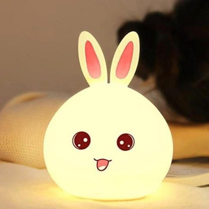 Silicone Open Eye Bunny Touch Lamp