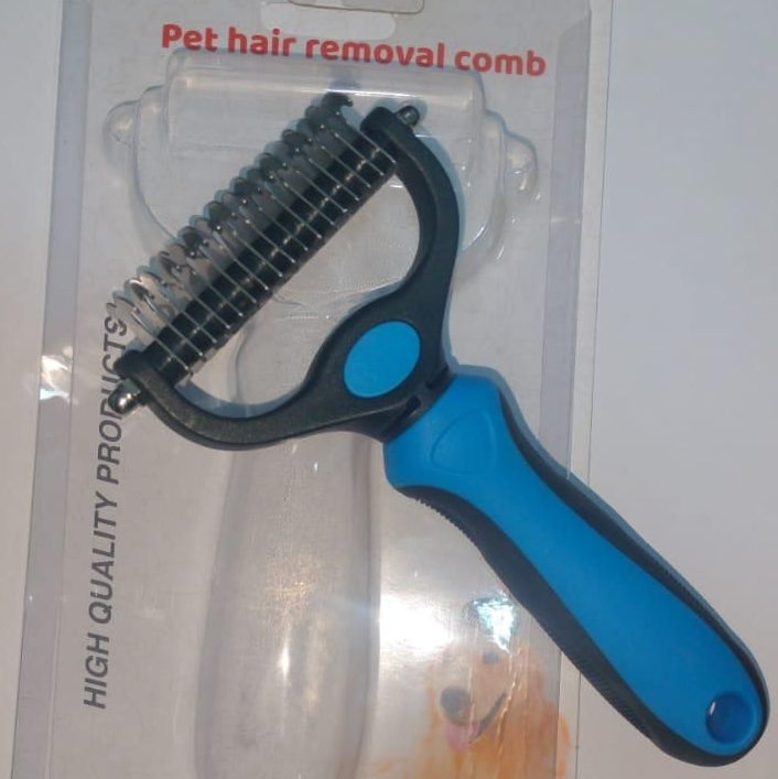 Pet Grooming Brush, 2 in 1 Deshedding Tool & Undercoat Rake Dematting Comb