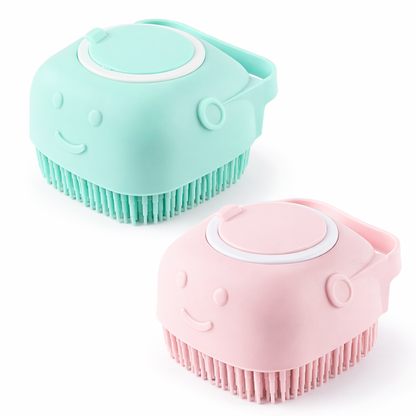 SCRUBBING Soft Silicone Bath Brush With Hooks Baby Showers silicon Cleaning Brushes